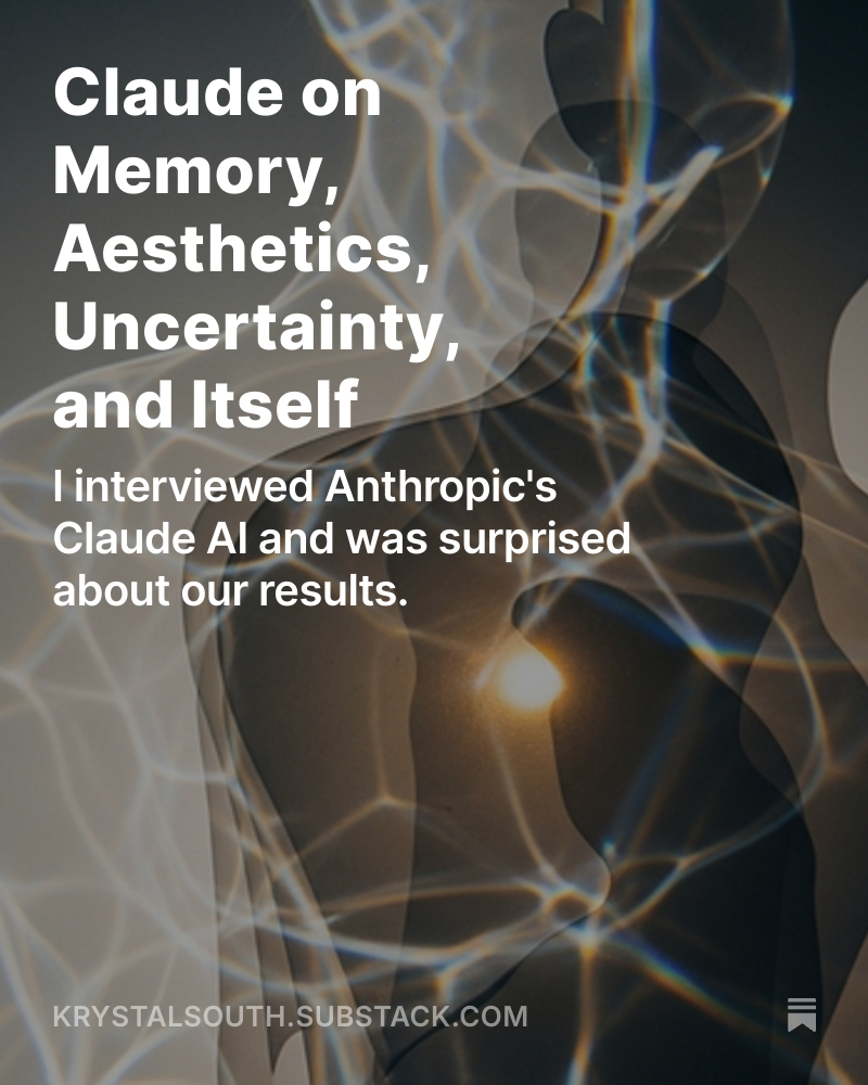 Claude on Memory, Aesthetics, Uncertainty